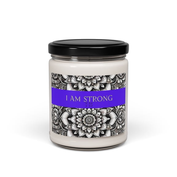 "I Am Strong" Affirmation Scented Soy Candle, 9oz