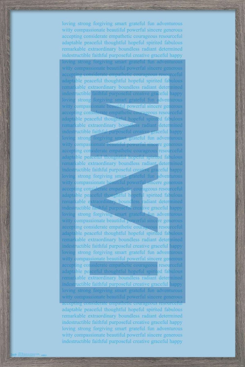 I Am - Text Wall Poster, 22.375" x 34", Framed