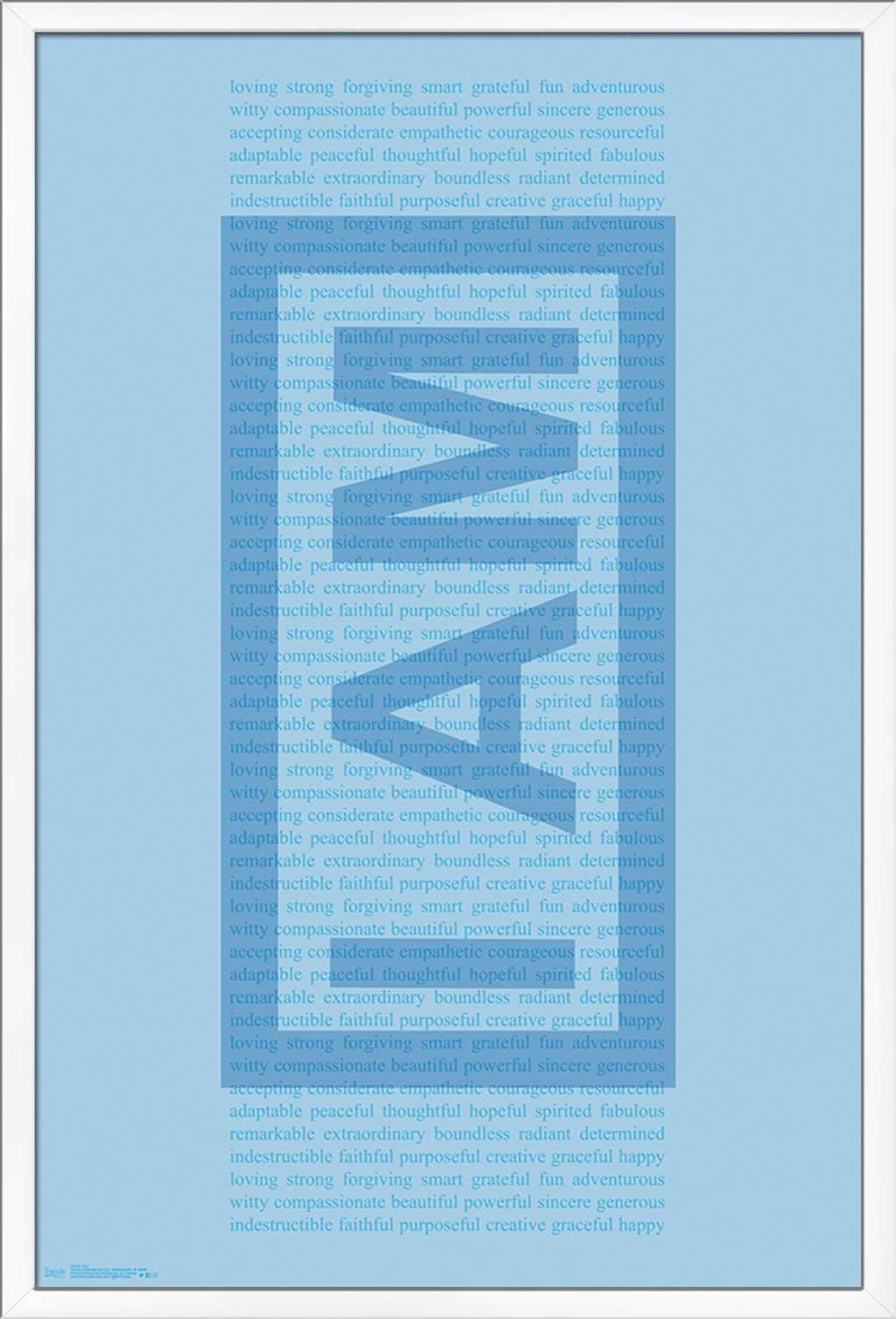 I Am - Text Wall Poster, 22.375" x 34", Framed