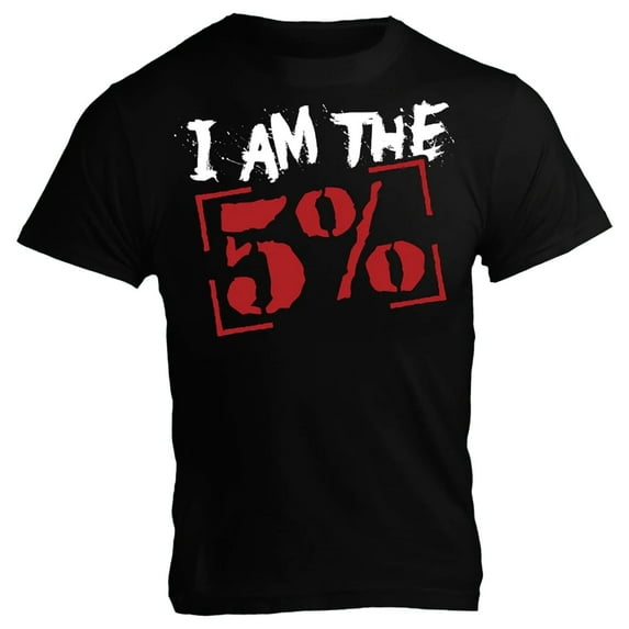 I Am The 5%, Black T-Shirt with Red Lettering