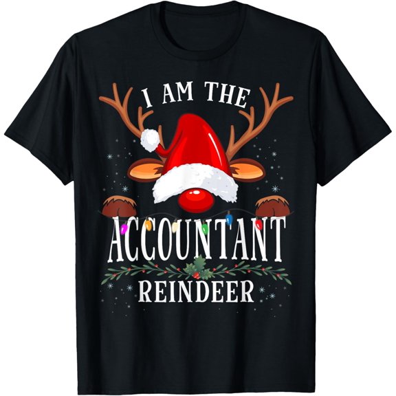 I Am The Accountant Reindeer Christmas Family T-Shirt