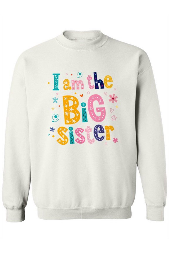 I Am The Big Sister Design  Sweatshirt Women -Image by Shutterstock, Female Large
