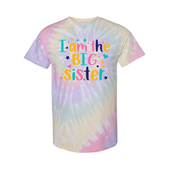I Am The Big Sister Tie Dye Spiral Men -SPIdeals Designs, Male Large