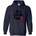 thumbnail image 1 of I Am The Captain Of Your Heart Love Romance Boat Ship Graphic Hoodie, up to size 5XL, 1 of 3