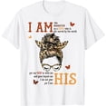 thumbnail image 1 of I Am The Daughter of King Leopard Messy Bun Christian Women T-Shirt mens t shirt，white，women，funny，misfits，men，journey，t-shirt, 1 of 4