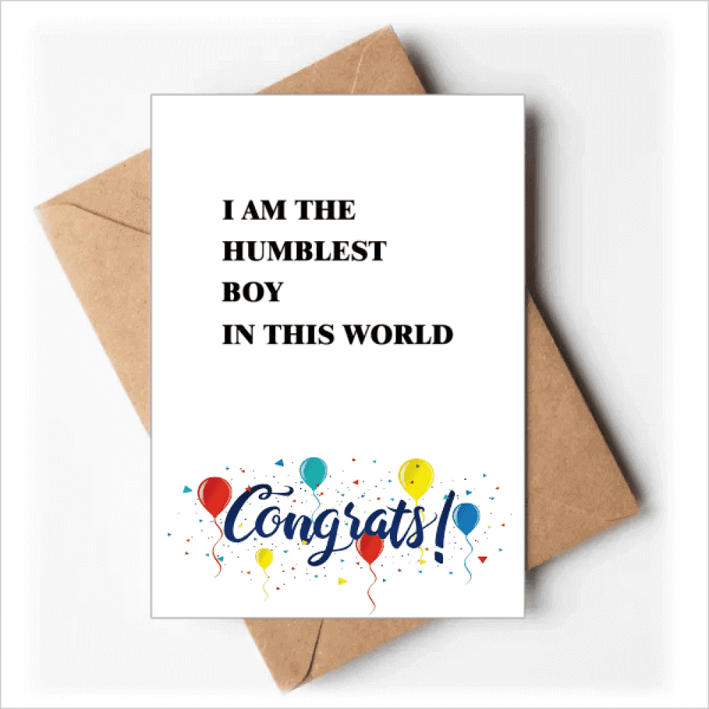 I Am The Humblest Boy Art Deco Fashion Wedding Cards Congratulations Greeting Envelopes