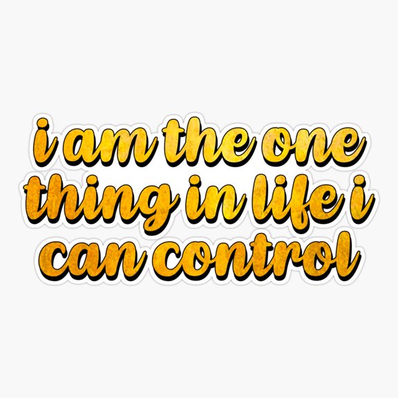 I Am The In Life I Can Control Quote Vinyl Decal Sticker