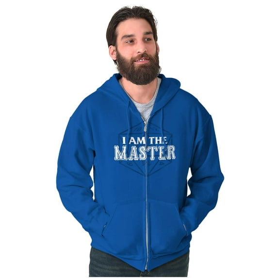 I Am The Master Dungeons Funny Gaming Unisex Fleece Graphic Zip Up Hoodie Brisco Brands 3X