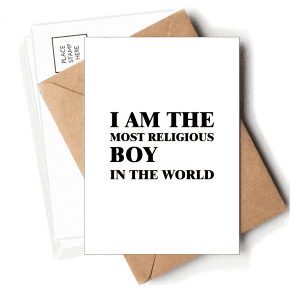 I Am The Religious Boy Art Deco  Fashion Postcards Envelopes Blank Note Cards Mailing