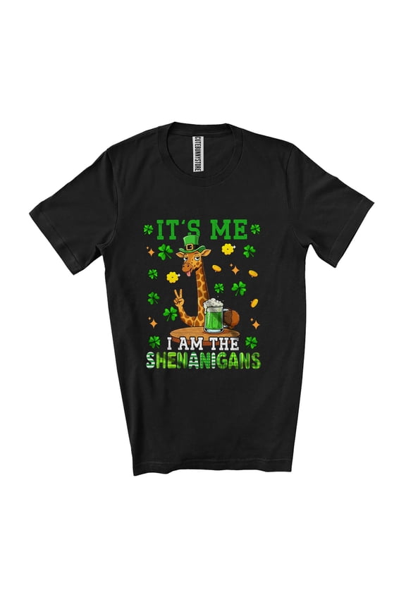 I Am The Shenanigans; St. Patrick's Day Giraffe Lover; Shamrock Lucky Irish Unisex T-Shirt