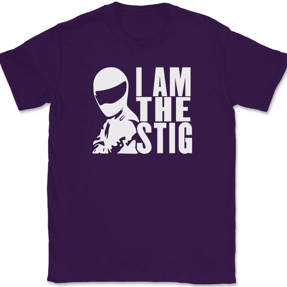 I Am The Stig T-Shirt Tee Funny TV Show Race Car - Purple, 5XL