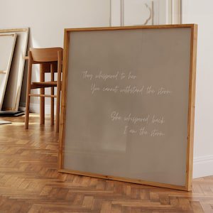 I Am The Storm Feminist Poster, 24x36 UNFRAMED