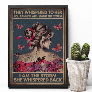 I Am The Storm Feminist Quote Poster, 24x36 UNFRAMED