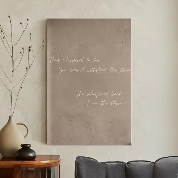 I Am The Storm Minimal Quote Poster, Unframed Paper Poster 8x10in
