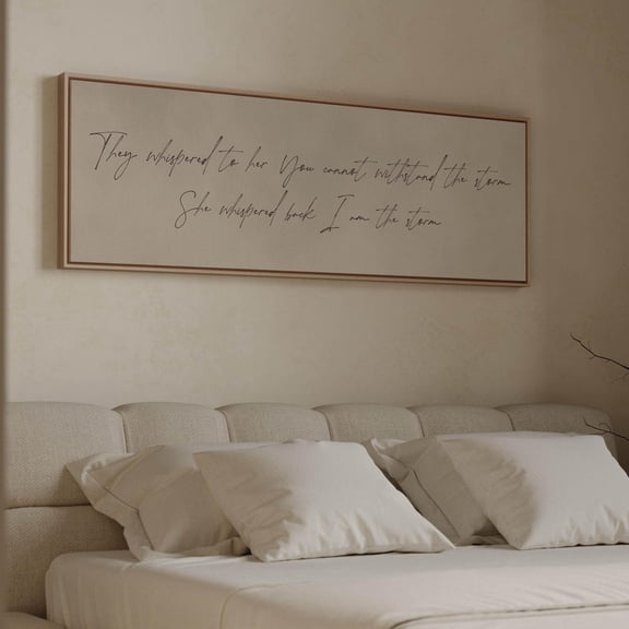 I Am The Storm Wall Art Neutral Horizontal Wall Art Wide Minimalist Panoramic Art Living Room Decor Feminist Wall Art Modern Wall Decor