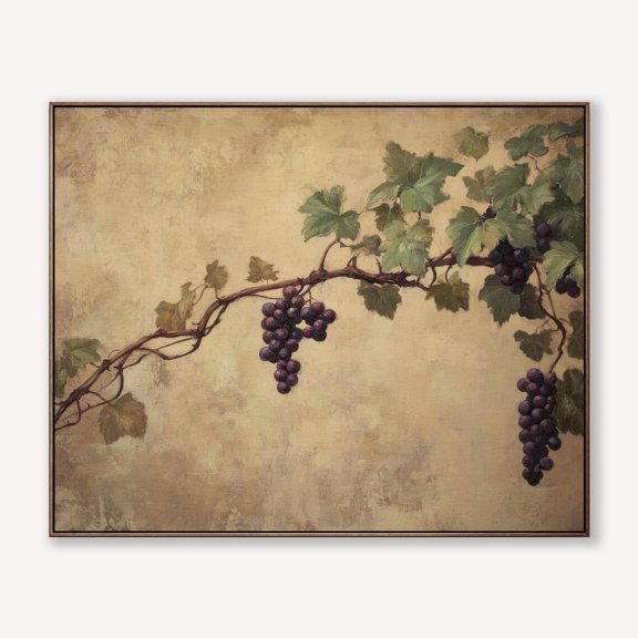 I Am The Vine Art Print John 15 Scripture Kitchen Wall Decor Wall Print Christian Botanical, Stretched Canvas 8x10in