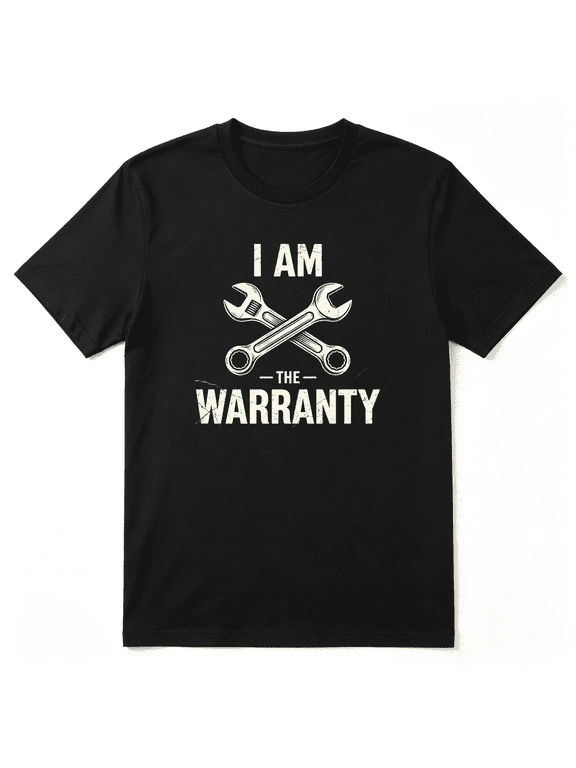 I Am The Warranty Mechanic Wrench Cool Graphic Tee for Men, Dad Birthday Gift Cotton Short Sleeves T-Shirt