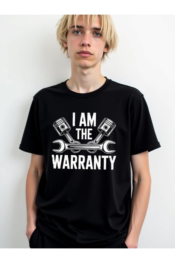 I Am The Warranty Men's t-shirt black graphic tees gifts Hip-hop street style Soft and comfortable Original Unisex Shirt Graphic Tee tshirts