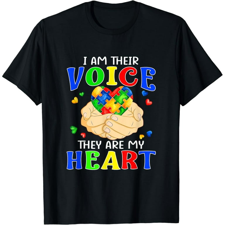 I Am Their Voice They Are My Heart Autism Teacher T Shirt I Am Their Voice They Are My Heart Autism Teacher T Shirt