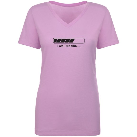 I Am Thinking Womens V-Neck T-Shirt