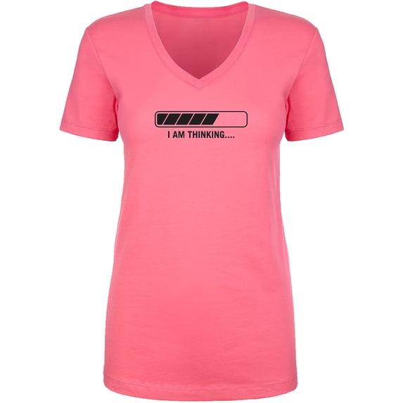 I Am Thinking Womens V-Neck T-Shirt