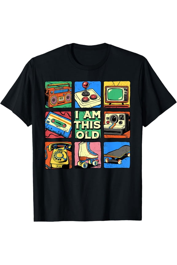 I Am This Old Retro Vintage Nostalgia 80s 90s Cassette Tape T-Shirt