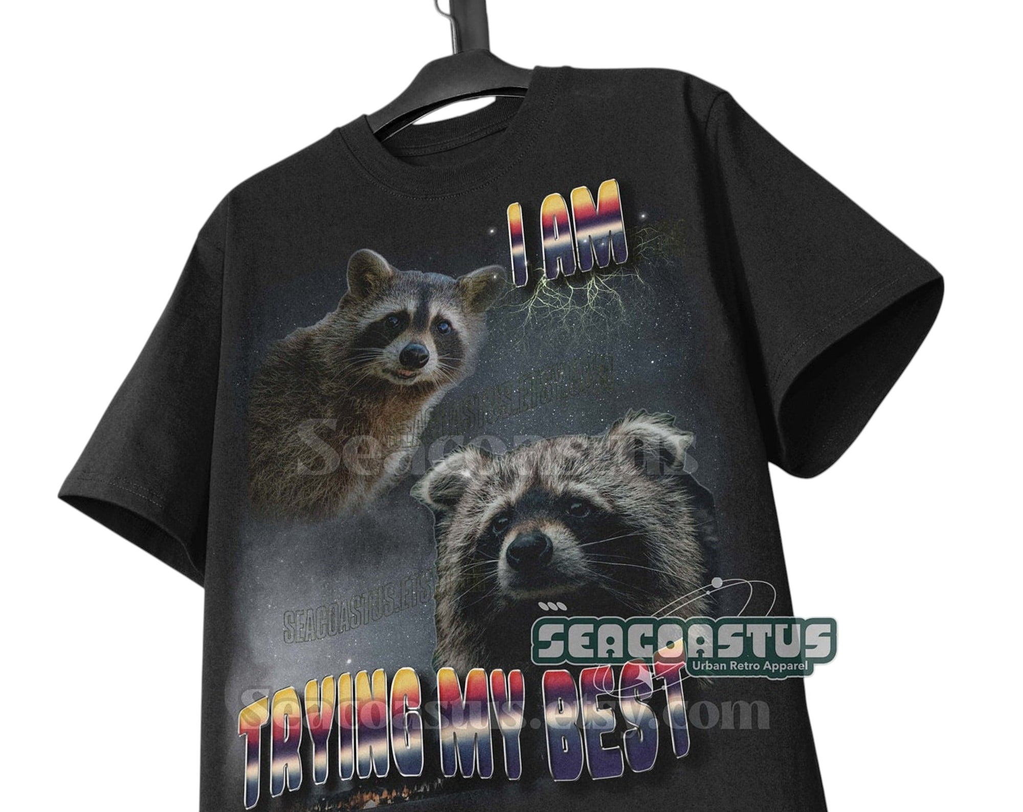 I Am Trying My Best Vintage 90S Shirt Raccoon Meme Shirt Retro Funny I Am Trying My Best Vintage 90S Shirt Raccoon Meme Shirt Retro Funny