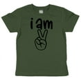 thumbnail image 1 of I Am Two 2nd Birthday T-Shirt for Boys Second Birthday Outfit Black on Military Green Shirt 4T, 1 of 2