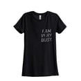 thumbnail image 1 of I Am Very Busy Women's Fashion Relaxed T-Shirt Tee Heather Black Large, 1 of 5