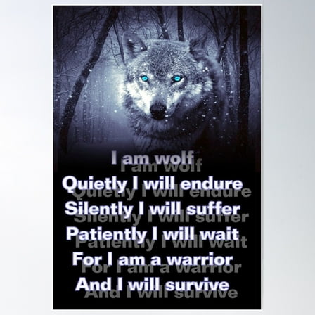 I Am Wolf Poster, 8x12 UNFRAMED