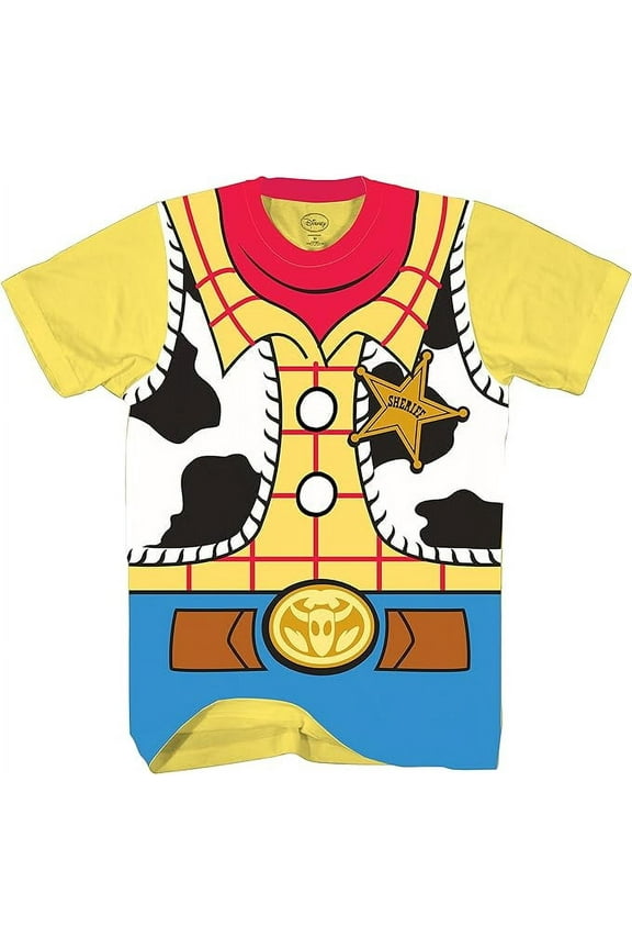 Toy Story Sheriff Woody Graphic Costume T-Shirt for Adult, Unisex, Small