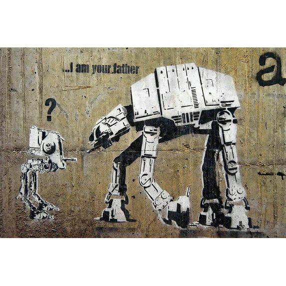 I Am Your Father- Bansky - CANVAS OR PRINT WALL ART