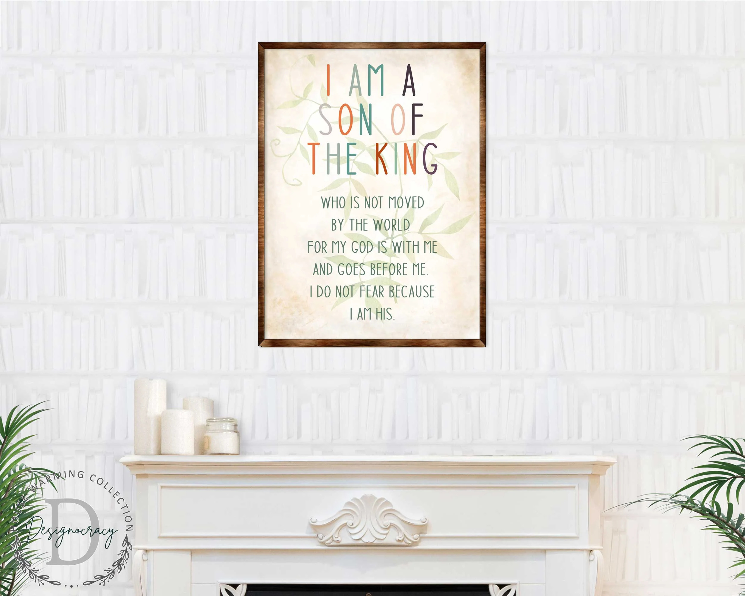I Am a Son of the King Wooden Religious art Nursery wall art Baby