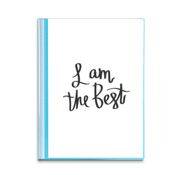 I Am the Best Quote Art Deco Fashion Book Sheet Protectors Portfolio Binder Folder