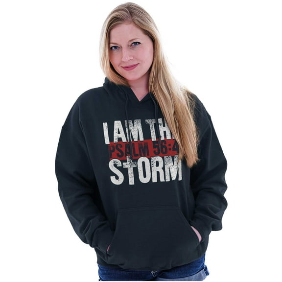 I Am the Storm Psalm 56 Scripture Hoodie Sweatshirt Women Men Brisco Brands L