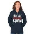 thumbnail image 1 of I Am the Storm Psalm 56 Scripture Zip Up Hoodie Men's Women's Brisco Brands S, 1 of 6
