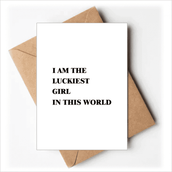 I AmThe Luckiest Girl Art Deco Fashion Greeting Cards You are Invited Invitations