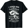 thumbnail image 1 of I Asked God For A Best Friend He Sent Me My Sons Fathers Day T-Shirt Unisex S-5XL Hot Trending Shirt, Vintage Birthday Gift, 1 of 3