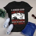 thumbnail image 1 of I Asked God for a Best Hunting Buddy He Sent Me My Son Funny Unisex T-Shirt, up to 5XL, 1 of 2