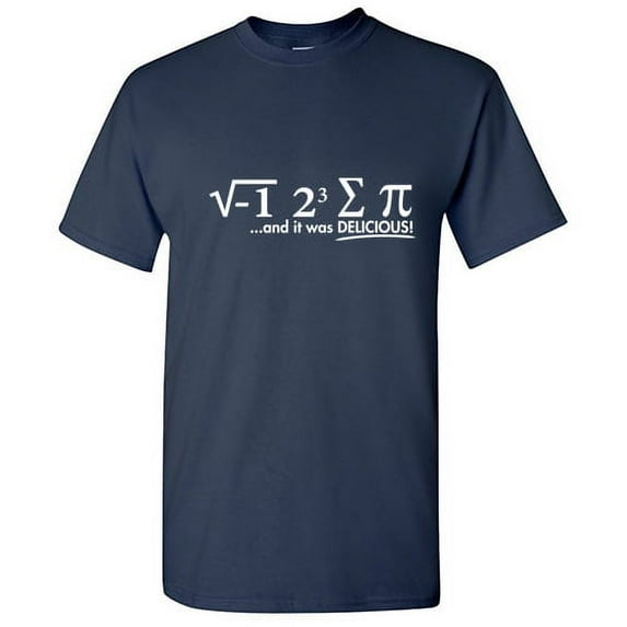 I Ate Some Pie And It Was Delicious Math Sarcastic Humor Graphic Tee Hilarious Gift For Geek Nerd Mathematician Or Teacher Novelty Funny T Shirt