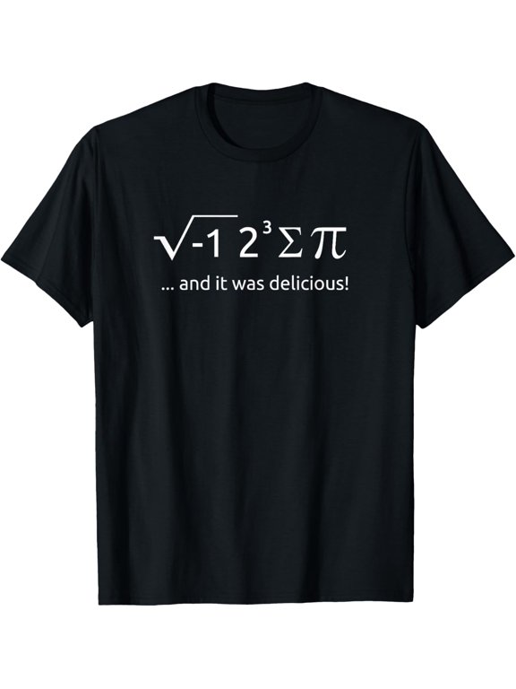 I Ate Some Pie And It Was Delicious Shirt Funny Math Pun Tee T-Shirt100% cotton short-sleeved shirt for both men and women