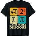 thumbnail image 1 of I Ate Some Pie and It Was Delicious Funny PI Day Math Pun T-ShirtMen and women, Black T-shirt, size: Extra large S-4XL, 1 of 4
