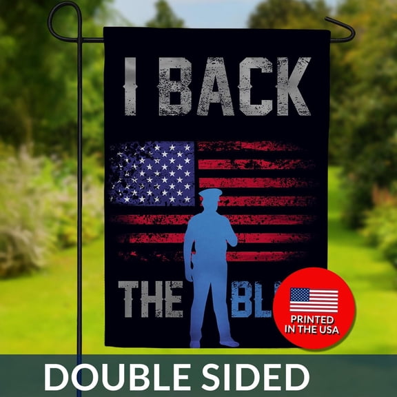 I Back the Blue Flag Police Support Double Sided 1