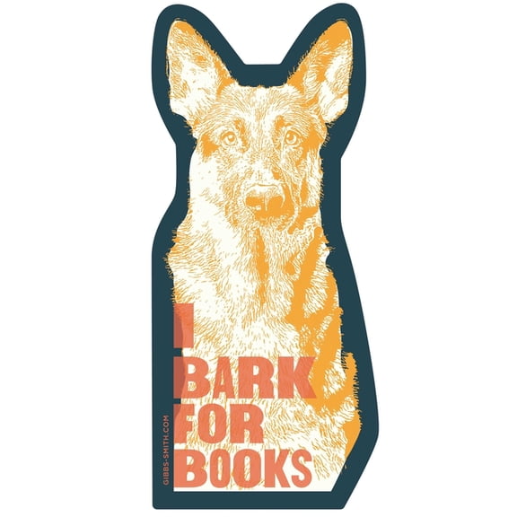 I Bark for Books German Shepherd Sticker (Pack of 6), (Paperback)