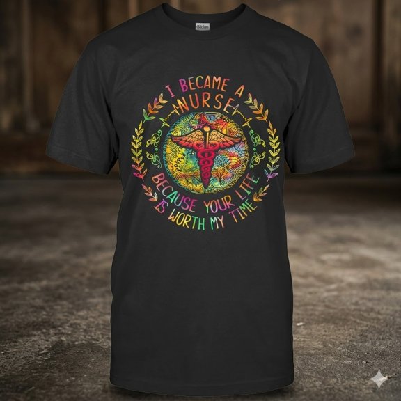 I Became A Nurse Trendy Graphic Tee Shirt for Men and Women