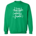 thumbnail image 1 of I Became a Teacher For The Money Crewneck Sweatshirt, 1 of 3