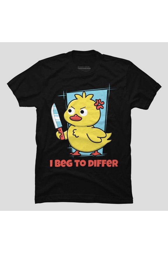 I Beg To Differ Funny Sarcastic Quote Retro Bold Humor Meme H28635 T-Shirt, for Men and Women, Up to Size 5XL