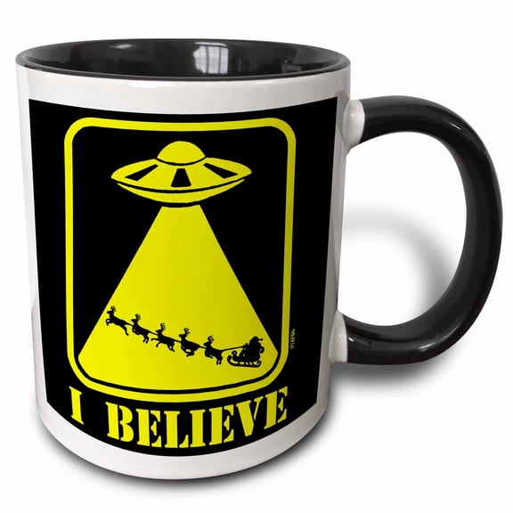 3drose, I Believe, 11oz Two-tone Black Mug