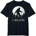 thumbnail image 1 of I Believe Bigfoot Sasquatch T-ShirtMen's and women's gift, black and white T-shirt, size: Extra large S-4XL, 1 of 4
