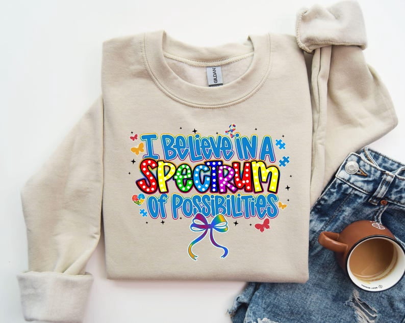 I Believe In A Spectrum Of Possibilities Shirt, Autism Shirt, Puzzle Autism T-Shirt, Autism Awareness Shirt, Neurodiversity Shirt